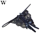 Потрясающие новые сексуальные кружевные прозрачные стринги с бантом и стринги, женские трусики, нижнее белье