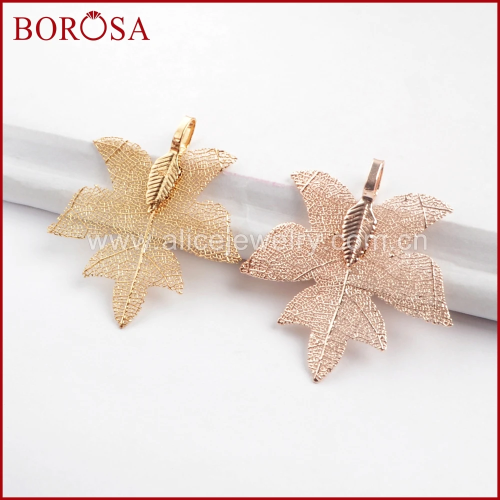 BOROSA новая 20 шт титановая подвеска с Кленовым листом для изготовления ювелирных