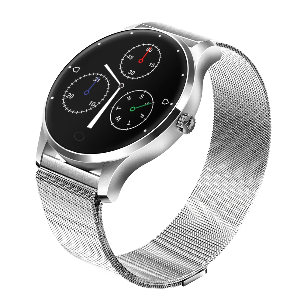 Betreasure K88 умные часы Bluetooth пульсометр IPSColor экран классические металлические