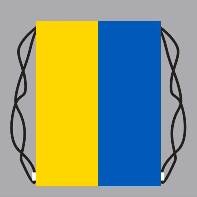 Рюкзак на шнурке с украинским флагом маленький рюкзак принтом индивидуальный