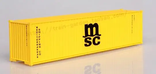 MSC Хо масштабная модель поезда аксессуары 40 футов контейнер 1: 87 Модель поезда части архитектурные модели наборы для макета поезда - Цвет: MSC