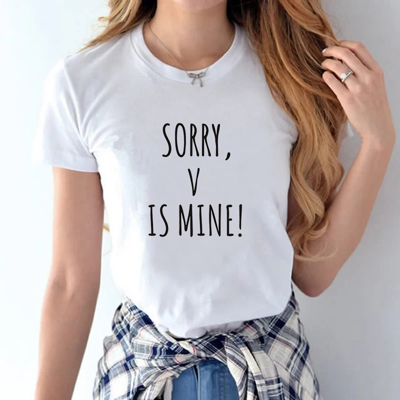 Женская стильная уличная одежда с принтом &quotSORRY SUGA/V IS MINE&quot летняя свободная