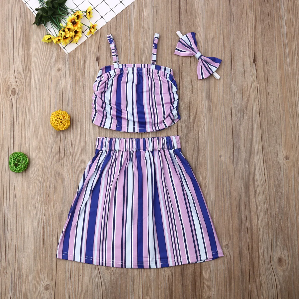 Новый короткий жилет с оборками для маленьких девочек Хлопковое платье