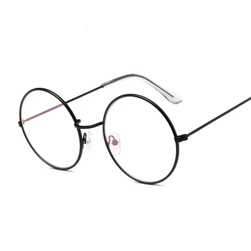 Модные круглые винтажные очки, оправа для женщин, Lunette, металлическая оправа, прозрачные линзы, оптические прозрачные очки, женские зеркальные простые