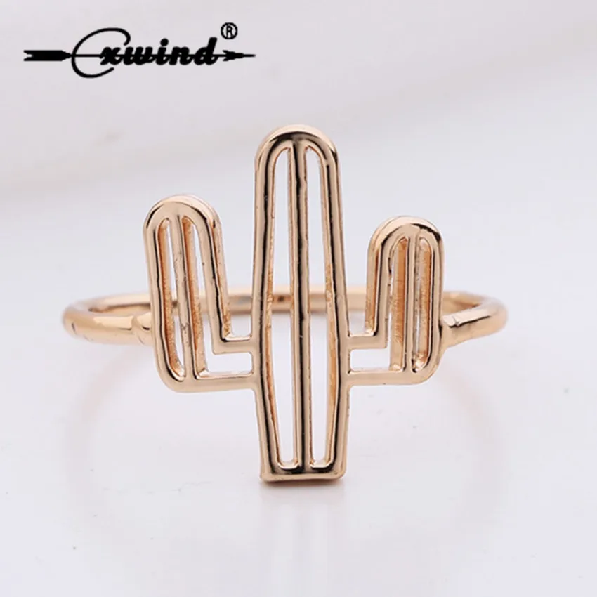 

Cxwind Cute Hollow Plant Cacti Tree ring Insect Series Bee Cactus Gem Rings For Women Party Finger Knuckle Charm Finger Jewelry