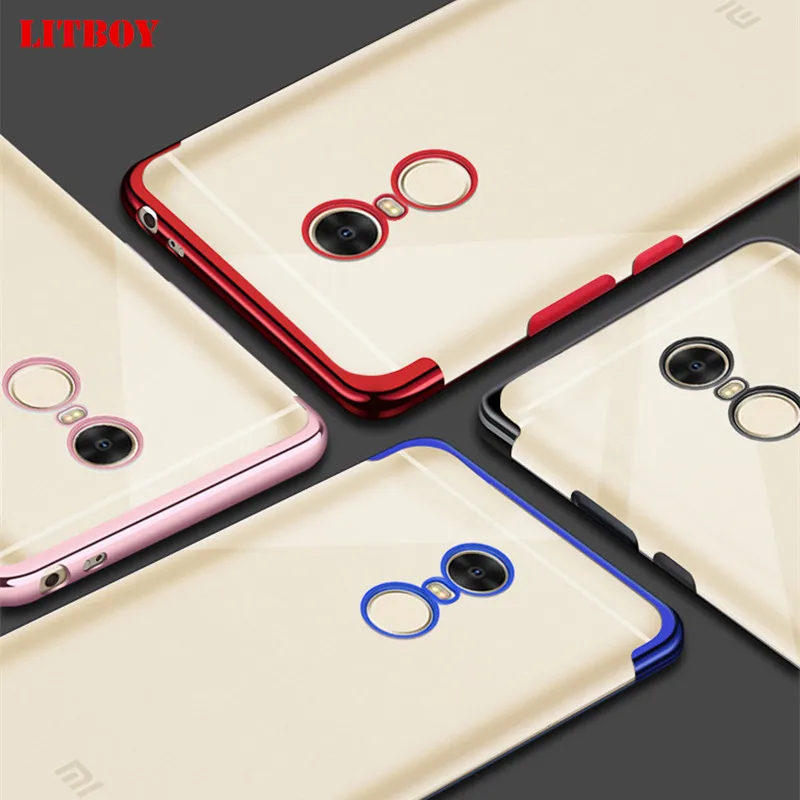 Роскошный прозрачный чехол с покрытием для Xiaomi Redmi Note 4X чехол прозрачный силиконовый случай для Redmi Примечание 4 Чехлы глобальной версии