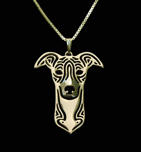 Ожерелье для собак Whippet модные украшения с героями мультфильмов золотое два