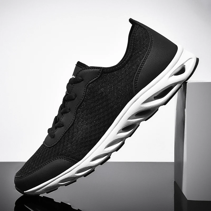 Кроссовки мужские сетчатые дышащие повседневная обувь большие размеры 46 лето 2019