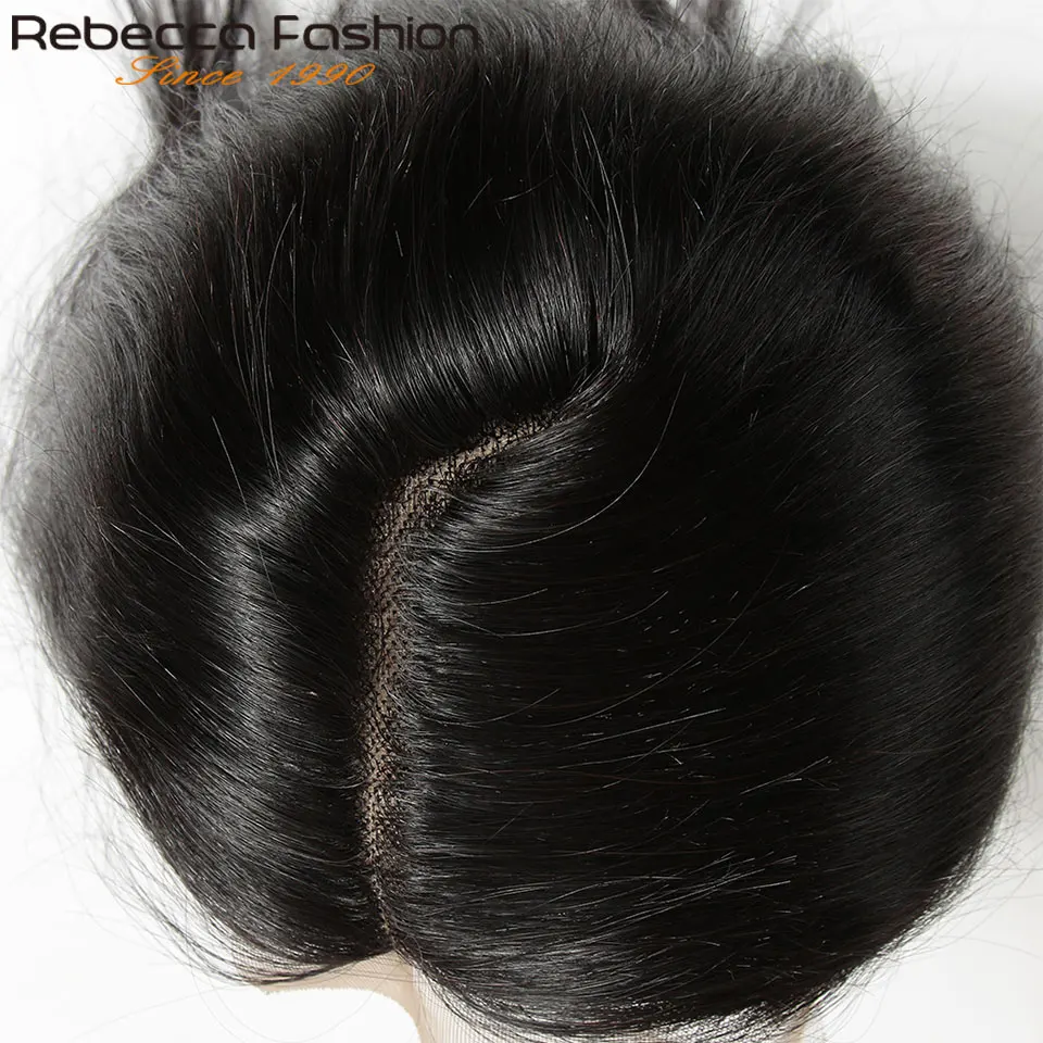 Rebecca remy hair 5*6 кружевное закрытие L глубокая Часть Кружева Закрытие Малайзии прямые человеческие волосы Закрытие с волосами младенца 10-20 дюймов