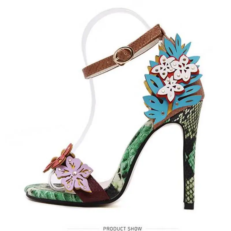 MoBeiNi Новое поступление Модные женские сандалии цветные Переводные картинки