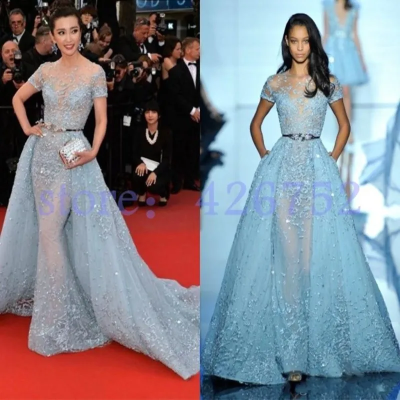 Vestidos, вышитый бисером светильник, голубое кружевное вечернее платье, длина до пола, сексуальное длинное платье, элегантное вечернее платье Abendkleider