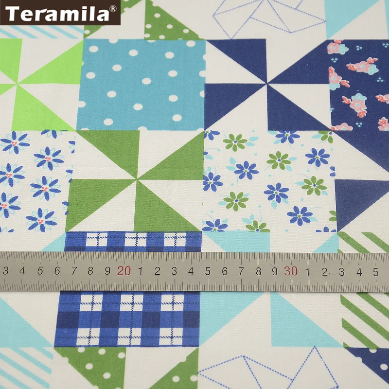 2016 Colored Geometry Pattern100% Cotton Fabric Twill Fat Quarter Home Textile Material Bedding Clothing Baby Quilting Sewing | Дом и сад