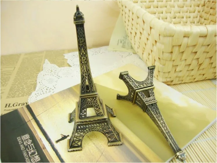 2 цвета Эйфелева башня 38 см металлические изделия бронзовая модель Фигурка
