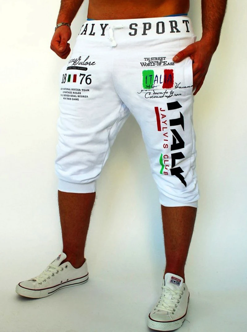 Men's Casual Leisure shorts Digital Letter print joggeres harem men's fashion masculina de marca hombre bermuda Shorts | Мужская