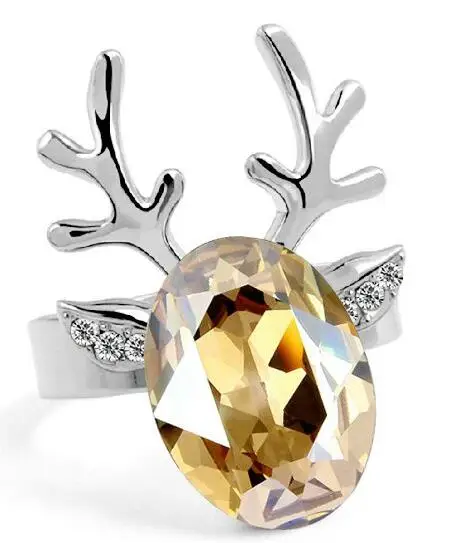 Lovely gift Austrian Crystal Ringhopupply Korean Ring fashion jewelry Personality woman | Украшения и аксессуары