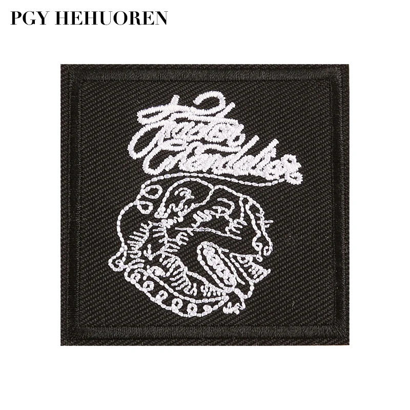 PGY Детская одежда: кожаный значок панк-стиля, вышитый на машине, для дизайна DIY, на карман из джинсовой ткани.