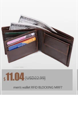 MRF1 RFID блокирующий кошелек мужской кошелек из натуральной кожи защита от кражи идентификационных данных RFID кошелек мужской кошелек для кредитных карт винтажный кошелек
