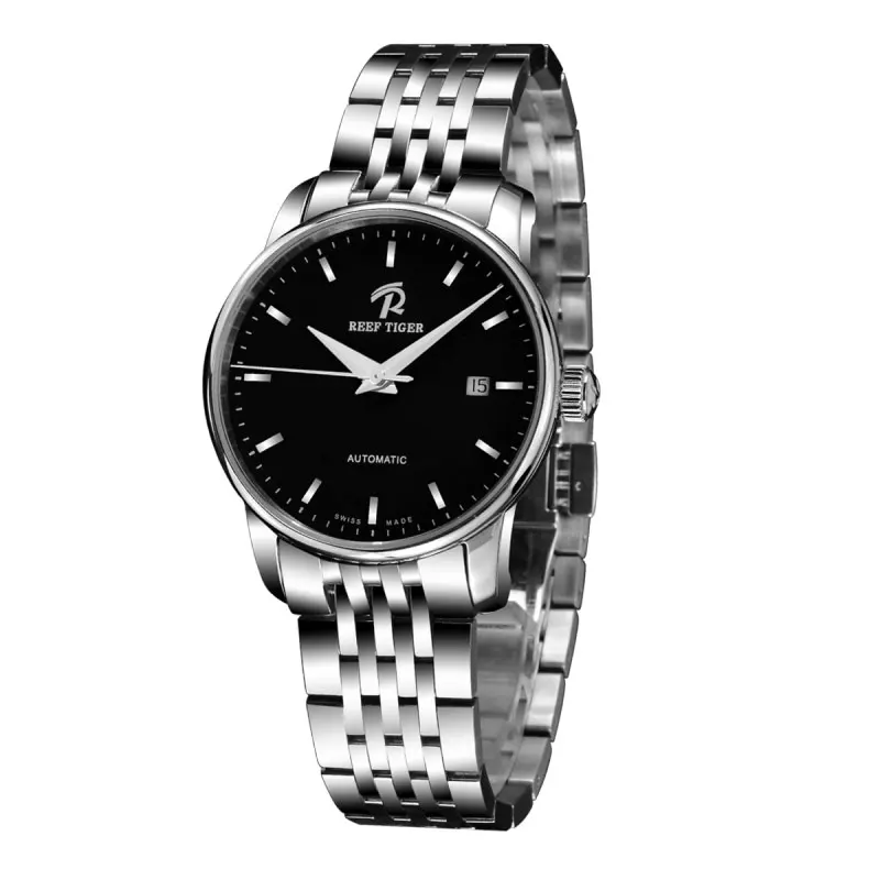 Reef Tiger/RT деловое украшение часы с фирменным логотипом автоматические стальные