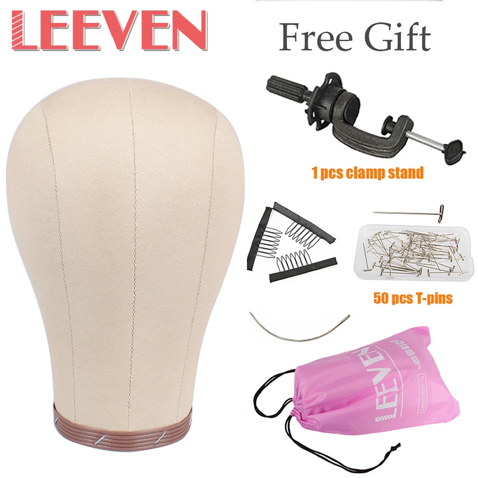 Leeven 2" 22" 2" пробковый холст блок голова парик делая голову утка/голова-манекен для парика манекен холст голова пробка внутри бесплатные подарки