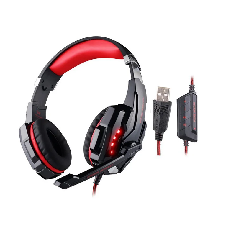 Red Игровая гарнитура USB 7.1 Surround Sound Channel Gamer гарнитура 7.1 наушников проводных наушников С микрофоном для компьютера PC ноутбук - Цвет: Red