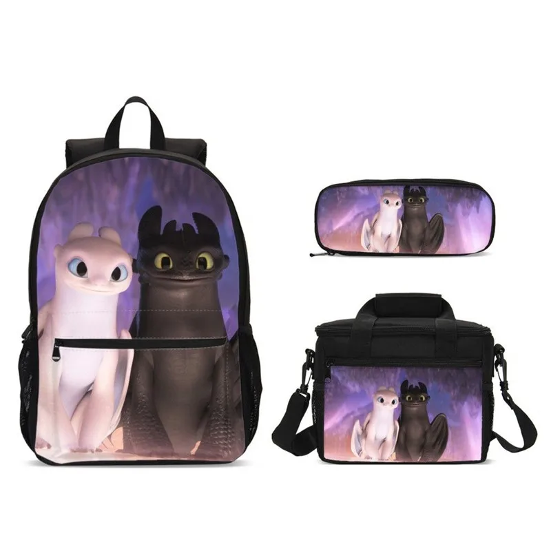 3 шт./компл. Портфолио для школы сумки мальчиков и девочек мультфильм Как