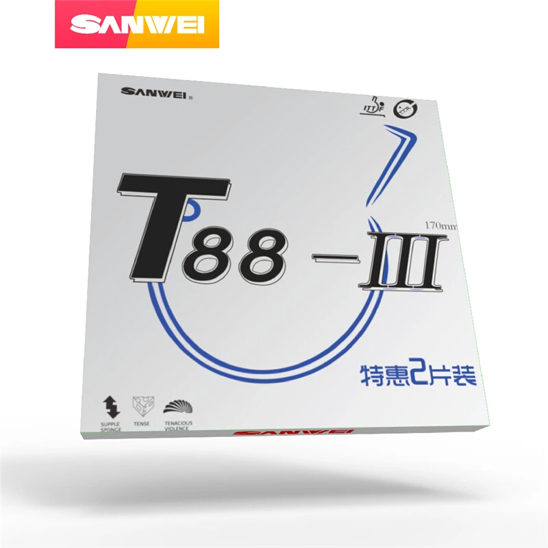 2 шт. Настольный теннис Резина SANWEI T88 III (T88 3) Half sticky петля с бугорками губкой пинг