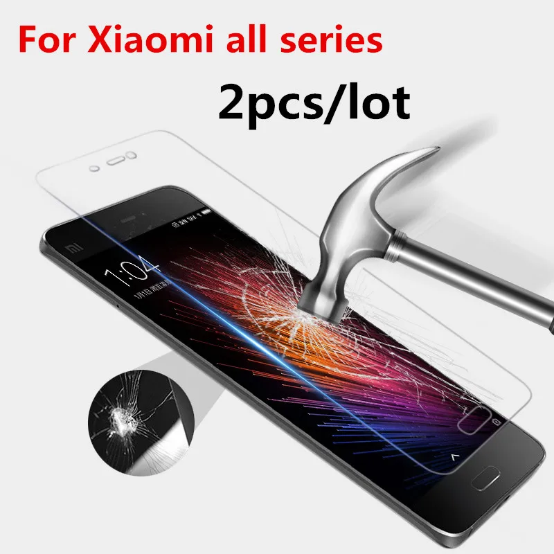 2 шт./лот закаленное стекло для Xiaomi Note 4 4X 3 Redmi 5A 3S Pro 4A 5 Plus Mi6 6 Mi5 Mi4 Mi4S Защитная пленка