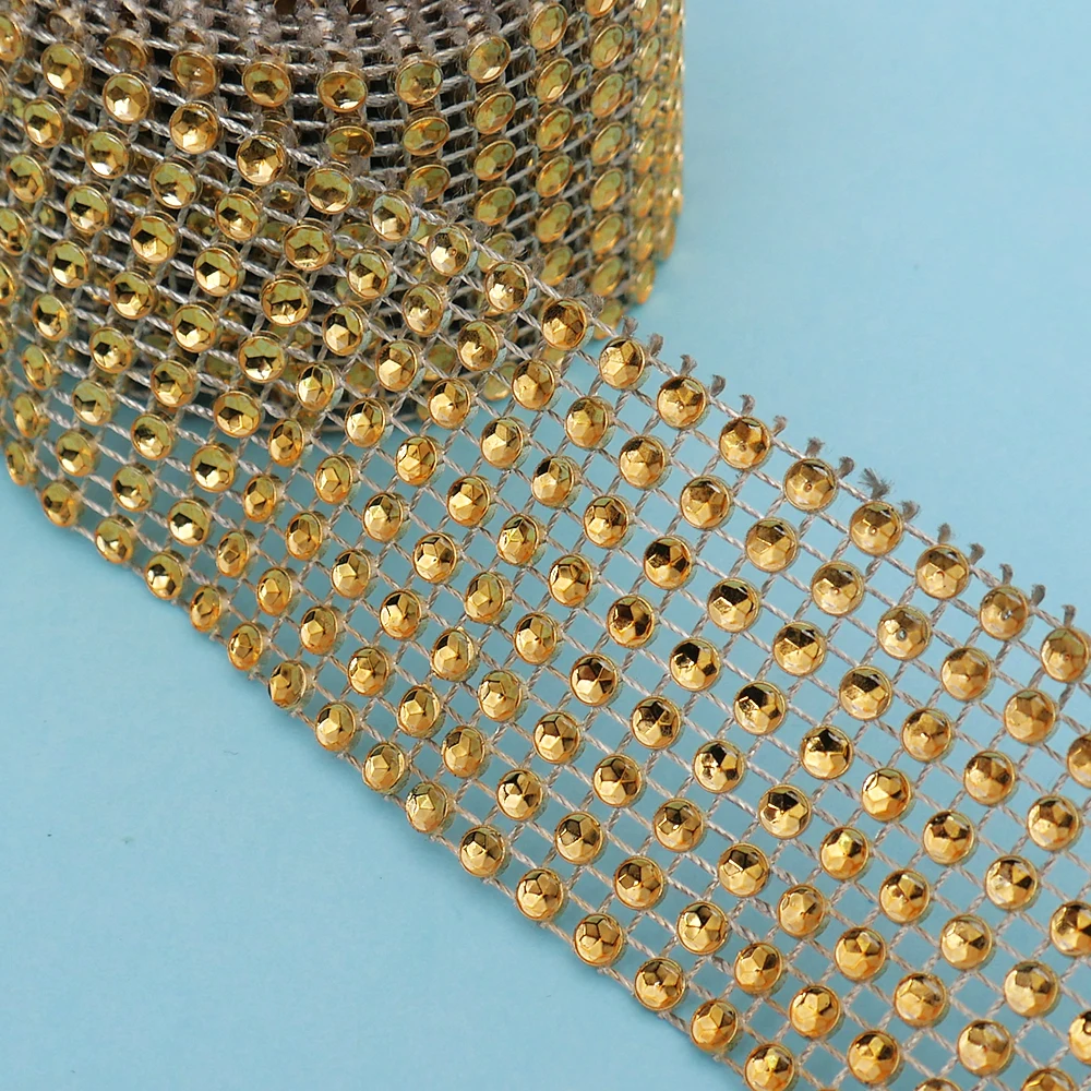 

1pcs 4cm*2meter Bling Diamond mesh Wrap ribbon silver Rhinestone Mesh Roll Tape Tulle Crystal Ribbon Office Stationery Tape