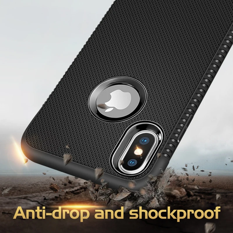 Phone Case for iPhone 7 6 6s 8 Plus X Silicone TPU Matte Back Cover XS Max XR Non-slip Full Protective Capa |