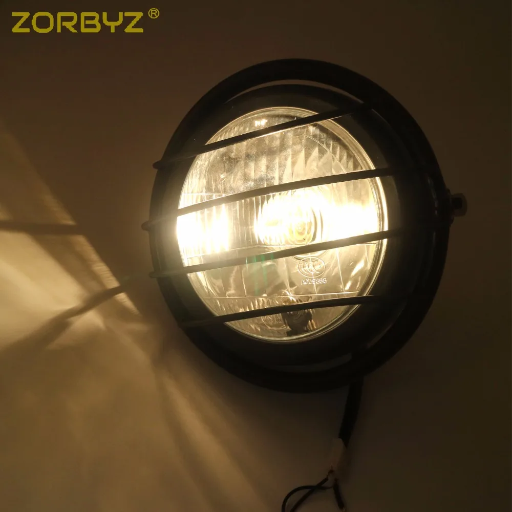 Zorbyz черный металлическая решетка боковая крышка крепления маска на фару с размеры 28-43 мм вилочные трубы Кронштейн для Cafe Racer Bobber Chopper на заказ