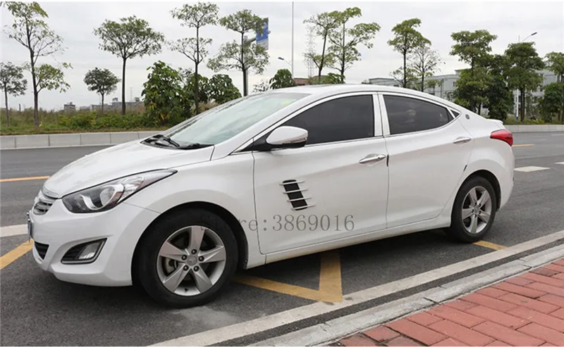 Для hyundai Elantra 2011 2012 2013 автомобильный Стайлинг полное окно отделка украшения полосы из нержавеющей стали авто аксессуары