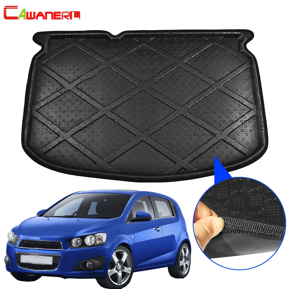 

Cawanerl Car Rear Trunk Mat Floor Luggage Boot Tray Liner Cargo Carpet Mud Kick Pad For Chevrolet Aveo T300 Hatchback 2011-2015