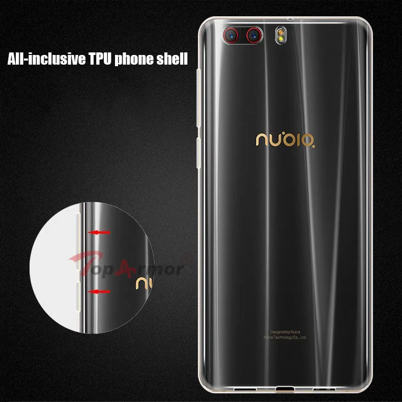 Прозрачный мягкий чехол из ТПУ с кристаллами для ZTE nubia Z17 Z17s Z18 mini N3 прозрачный