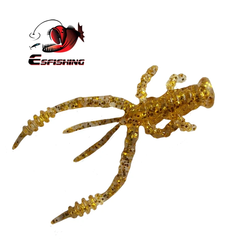 Esfishing, ловля со льдом, плавающая креветка, приманка, мягкая, раки, 10 шт., 45 мм, 0,8 г, щупальца, искусственные приманки, водная приманка