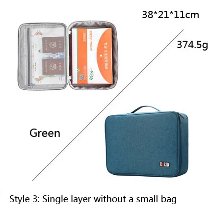 Style 3 Green BUBM органайзер для документов хранение билетов на встречи один или двойной или 3 слоя, медальон или нет 10 стилей 3 цвета - Цвет: Style 3 Green