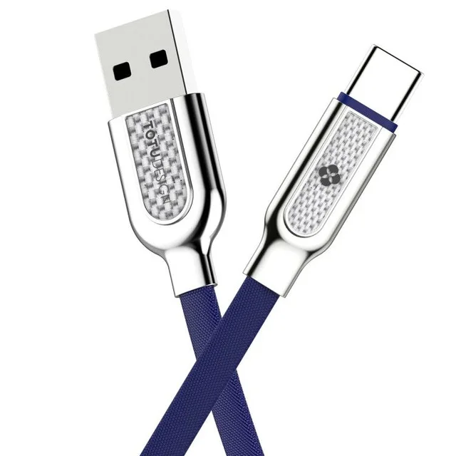 Blue TOTU Тип usb C кабель для samsung Galaxy S9 S8 плюс Xiaomi huawei P10 Тип-C данных заряднеое устройство провод для быстрого заряда шнур - Цвет: Blue