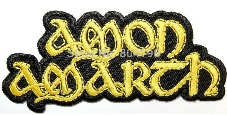 4 1 &quotAMON AMARTH Gold Viking логотип музыкальной группы вышитый Новый Утюг на и пришить