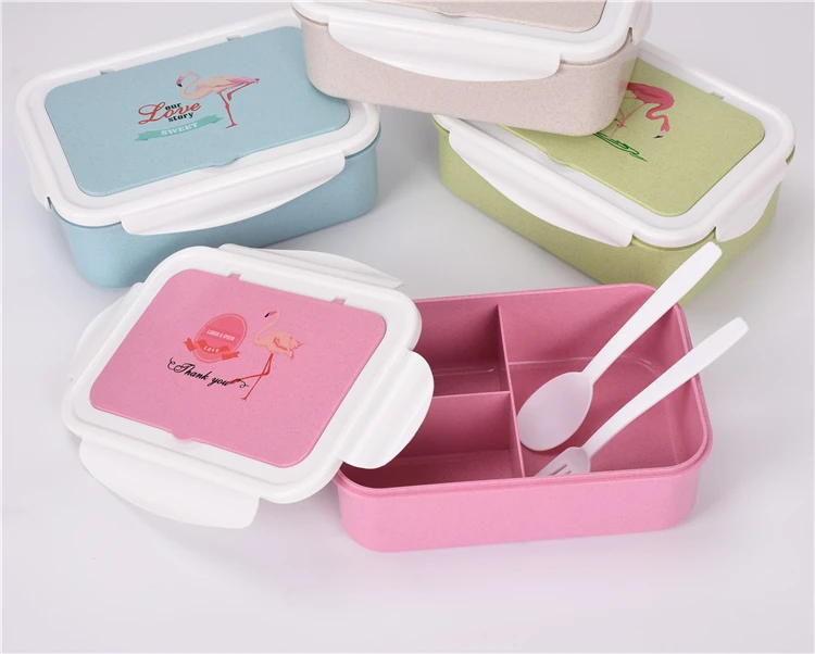 Японская микроволновая печь Bento Box Пшеничная солома детский Ланч-бокс герметичный Bento Ланч-бокс для детей школьный пищевой контейнер Fiambrera