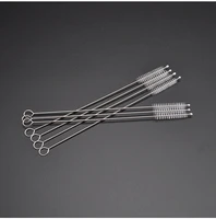 1000pcs 175mm 200mm 240mm stainless steel nylon straw cleaning brush drinking pipe tube cleaner baby bottle clean tools