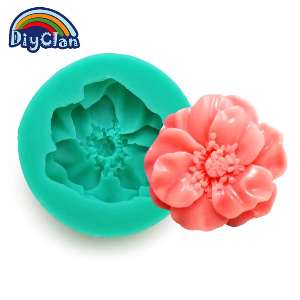 Новая форма для помадки из силикагеля мини формы полимерной глины в виде цветка