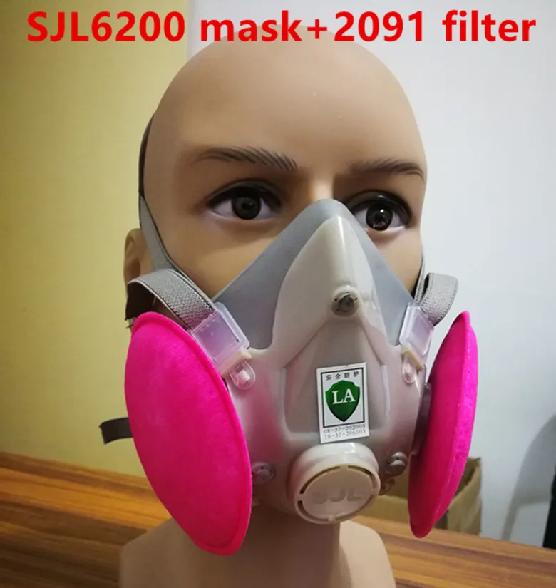SJL 6200 Анти-пыль 7 шт. костюм респиратор противогаз половина уход за кожей лица(Поддержка 3 м фильтр