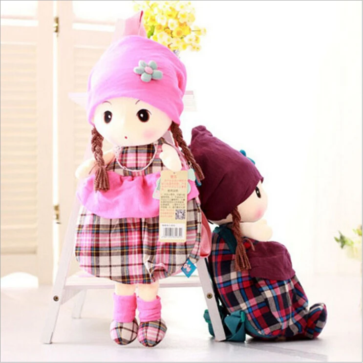 Высокое качество характер милые куклы сумки плюшевые дети девушка рюкзак |