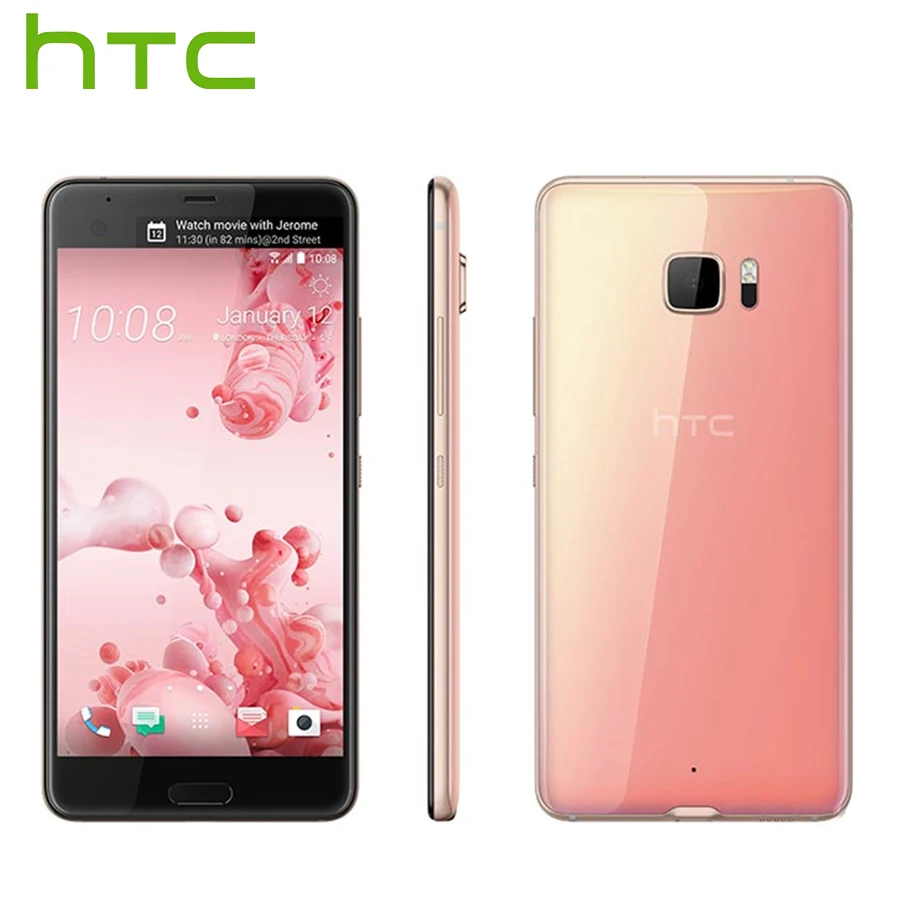 Мобильный телефон htc U Ultra 4G LTE с двумя sim-картами, 4 ГБ, 64 ГБ, четырехъядерный процессор Snapdragon821, 5,7 дюймов, 2560x1440, смартфон DualView Android, версия ЕС