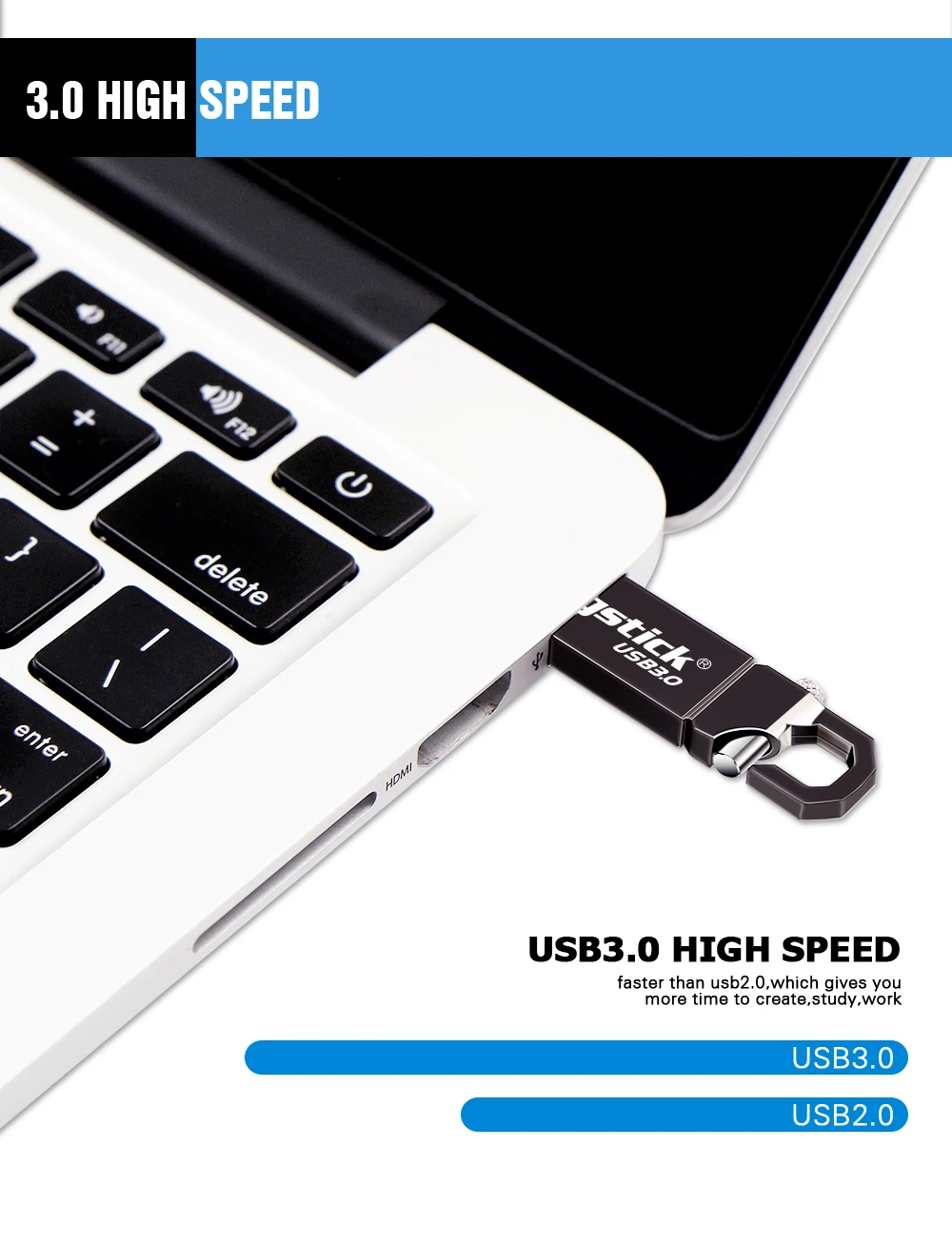 Kingstick супер мини-usb 3,0 флеш-накопитель 16 Гб оперативной памяти, 32 Гб встроенной памяти, 64 ГБ 128 usb-флэш, совместимо с ПК и смартфоном флеш-накопитель флеш-карта памяти USB флэш-накопитель u-диск