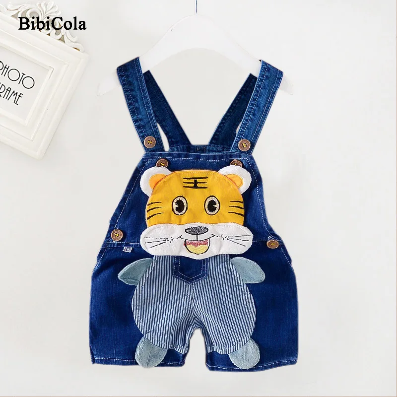 BiBiCola/Новинка весны для мальчиков джинсы брюки на подтяжках милый мультфильм Tigerkin