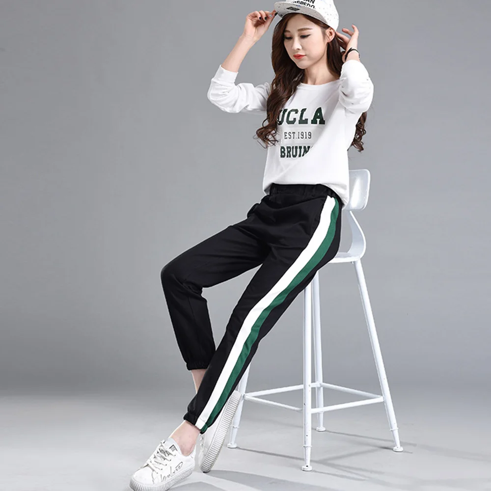 2018 Fashion Hot Harem Pants Slim Trousers High Waist Striped Design Visually Elongate Leg Pant Thin Pencil Casual | Женская одежда
