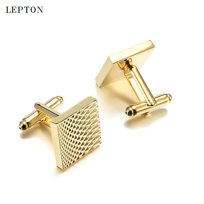 Горячая Распродажа квадратные золотые запонки для мужчин leton Jewelry высокое