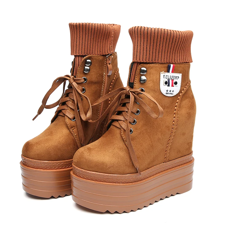 Женские вязаные зимние сапоги теплые шерстяные размер 14 см Осень-зима 2021 | Обувь