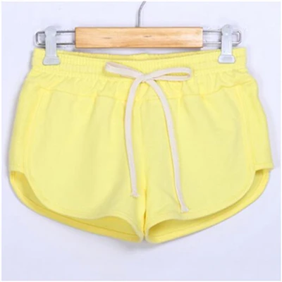 Yellow Новые Сексуальные женские спортивные Соблазнительные Высококачественные эластичные обтягивающие шорты для фитнеса, бега, йоги - Цвет: Yellow