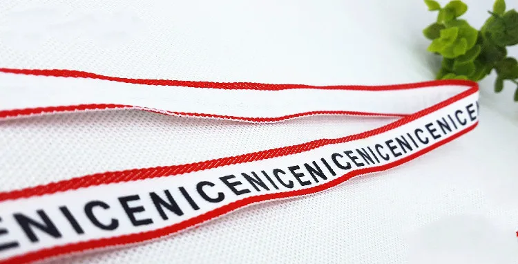 Горячий 1 8 см белый нижний красный край печати буквы &quotхороший&quot ремень ленты DIY